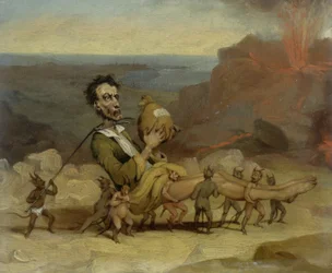 Una caricatura de Edward George Bulwer Lytton (1803-73) c.1840